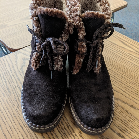 Vicini Shoes Fur lined Suede Ankle Boots - Picture 4 of 11